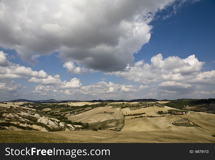 Relaxing landscape of tuscan rural area in a beautiful day. Relaxing landscape of tuscan rural area in a beautiful day