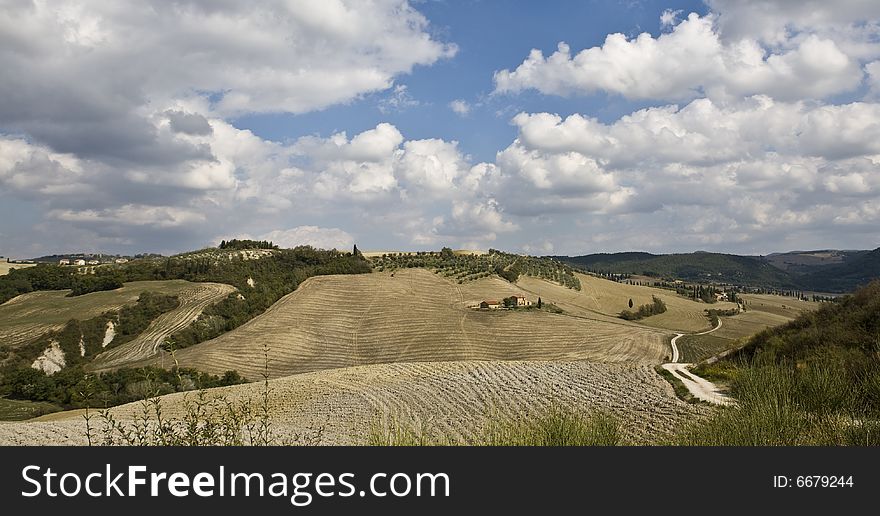 Relaxing landscape of tuscan rural area in a beautiful day. Relaxing landscape of tuscan rural area in a beautiful day