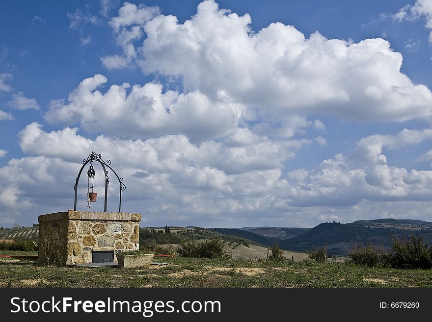 Well in the Tuscan Countryside. Well in the Tuscan Countryside