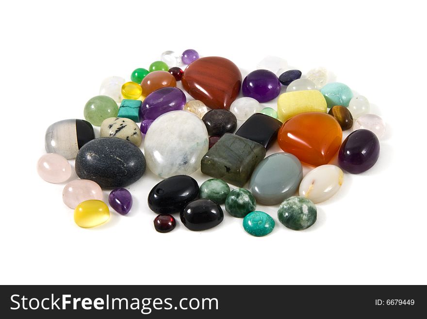 A group of mixed cabochons