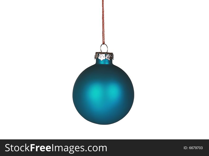 Beautiful blue ornament isolated on white