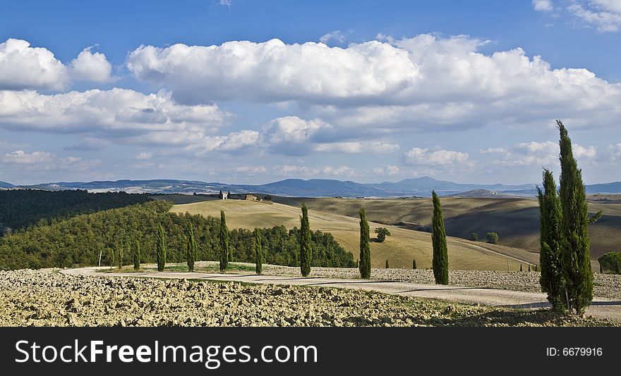 Relaxing landscape of tuscan rural area in a beautiful day. Relaxing landscape of tuscan rural area in a beautiful day