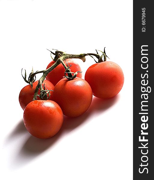 Fresh tomato's isolated on white background. Fresh tomato's isolated on white background