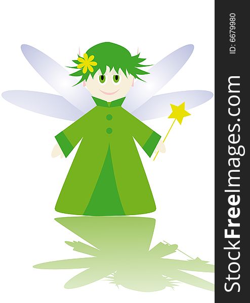 Cartoon figure of little fairy. You can find similar images in my gallery!