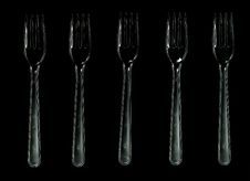 Plastic Forks Stock Photos