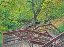 Stair In Autumn Park Stock Photo Stair In Autumn Park Stock Photo