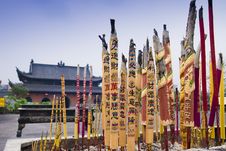 Chinese Ancient Architecture With The Buddhist Royalty Free Stock Photography Chinese Ancient Architecture With The Buddhist Royalty Free Stock Photography