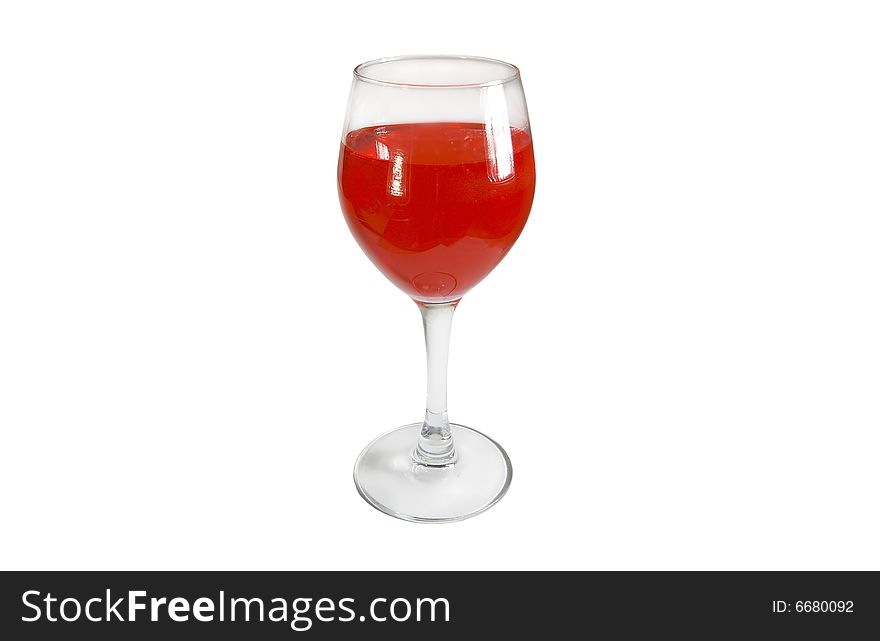 Wine glass, is isolated on a white background
