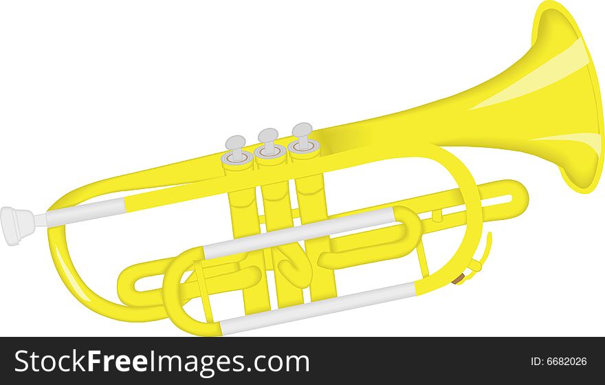 Vector illustration of a cornet