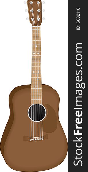 Vector illustration of a guitar