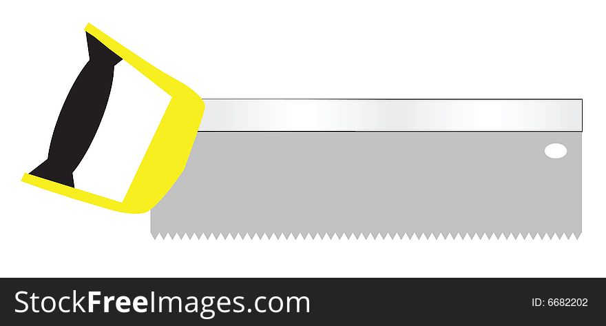 Vector illustration of a handsaw