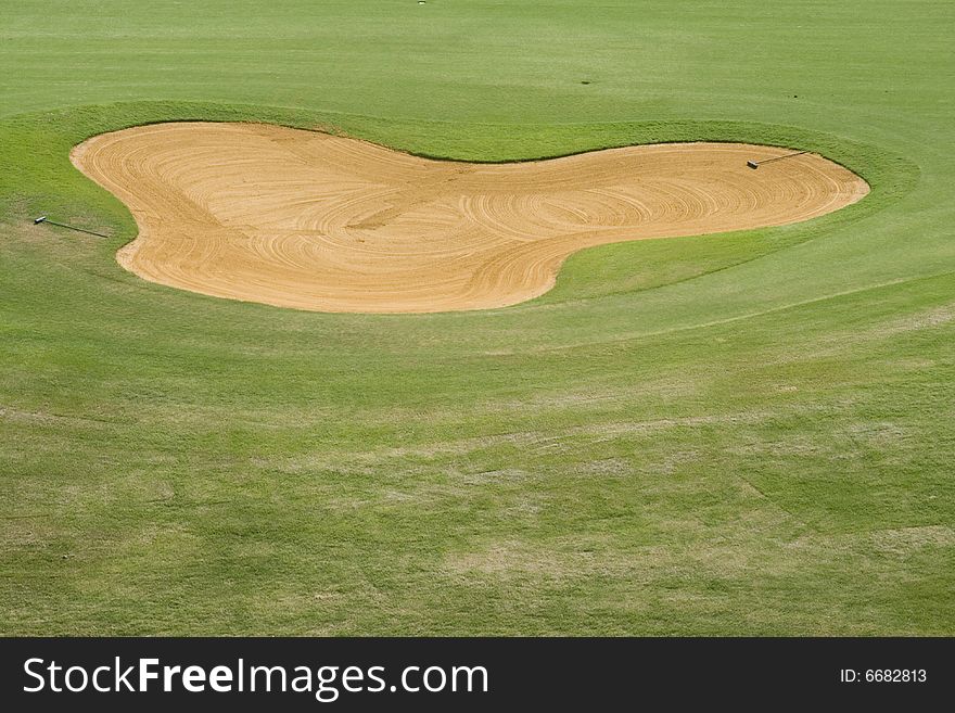 Sand pot as part of the golf course...