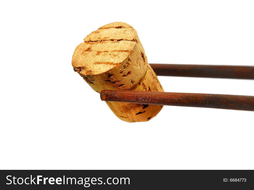 Close up capture bottle cork