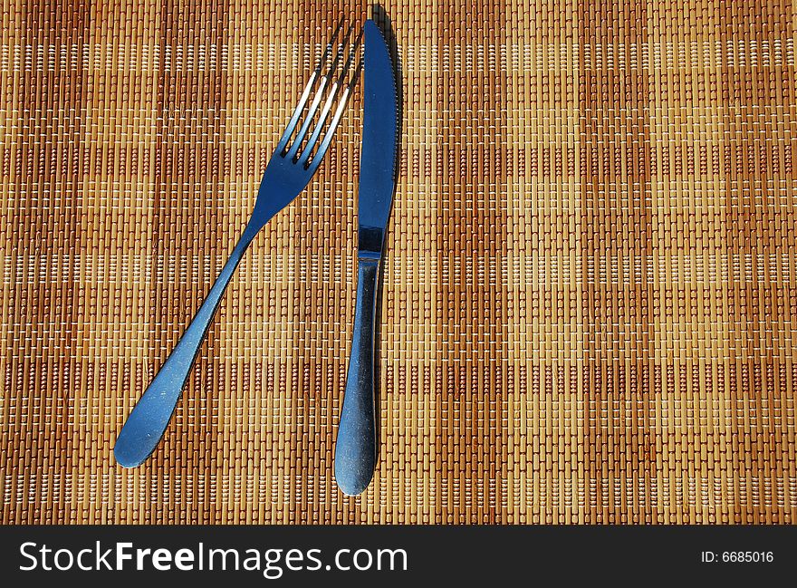 Fork and knife set on the table. Fork and knife set on the table