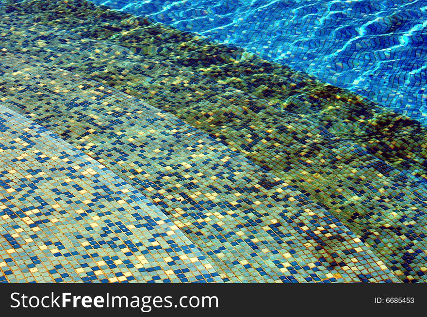 Bright blue pool water background. Bright blue pool water background