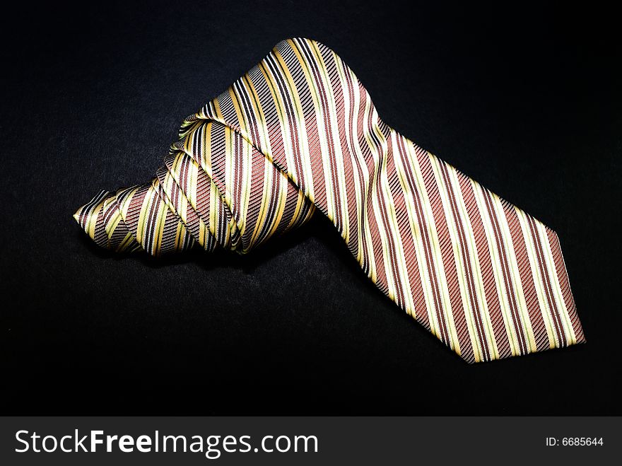 Stripe pattern silk business tie. Stripe pattern silk business tie