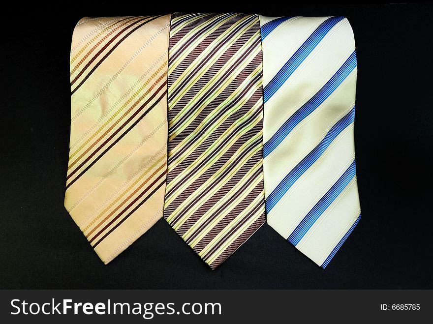 Stripe pattern silk business tie. Stripe pattern silk business tie