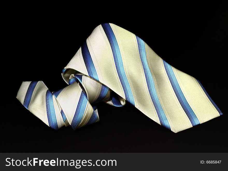 Stripe pattern silk business tie. Stripe pattern silk business tie