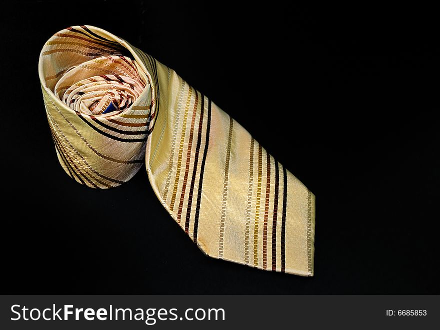 Stripe pattern silk business tie. Stripe pattern silk business tie