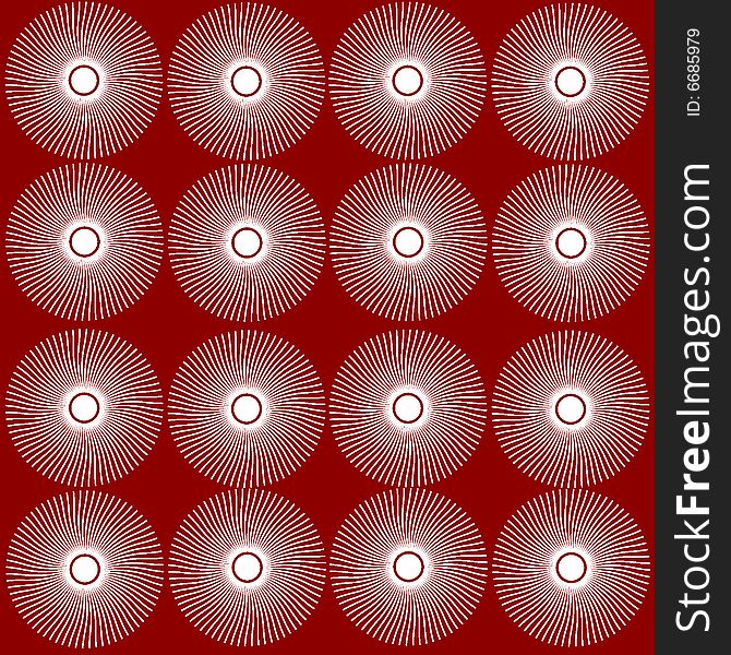 A fully scalable vector illustration of a Round Flowered Wallpaper design. Jpeg, Illustrator AI and EPS 8.0 files included.