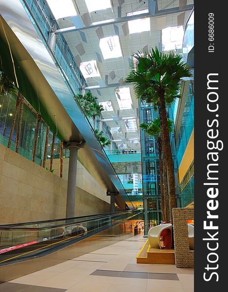 Escalators in Changi Airport Terminal 3. Escalators in Changi Airport Terminal 3