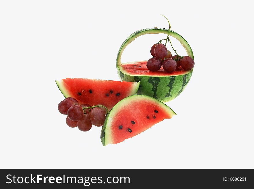 Basket from a water-melon