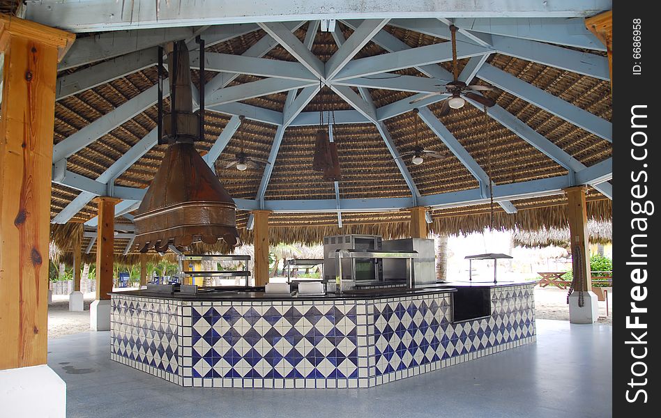 Image of a kitchen on the beach