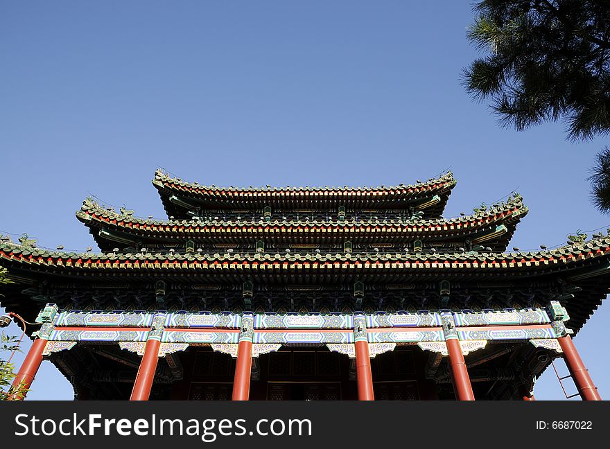 Pavilion of chinese ancient building. Pavilion of chinese ancient building