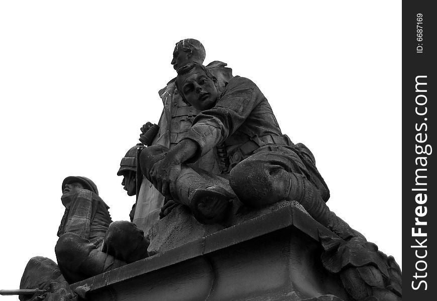 Soldiers statue in Edinburgh city