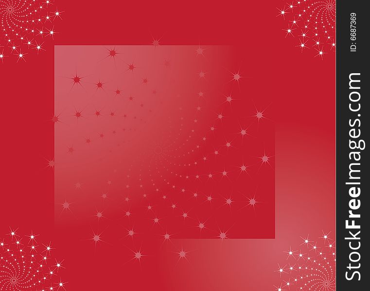 Abstract red background with stars
