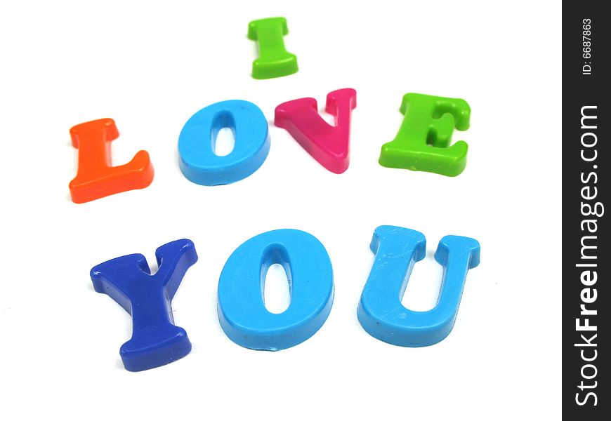 I love you in colourfull print