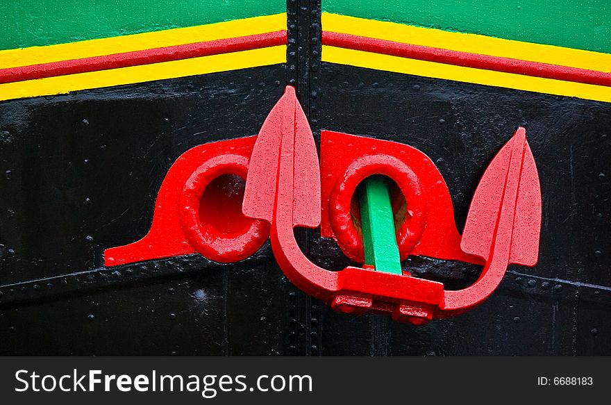 Bold vibrant colorful image of a anchor.