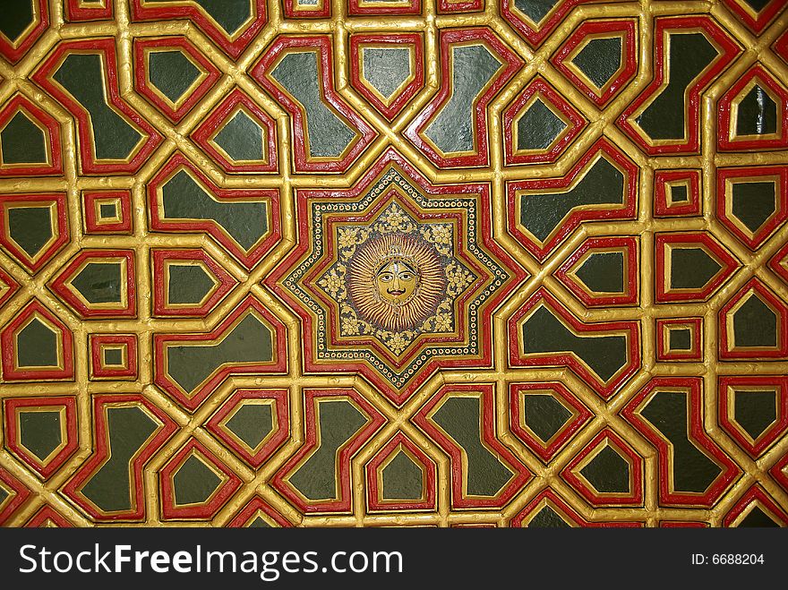 Ceiling in the fort of Junagarh in Bikaner, Rajasthan