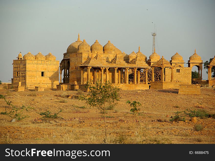 Rajput tombs in Jaisalmer, Rajasthan