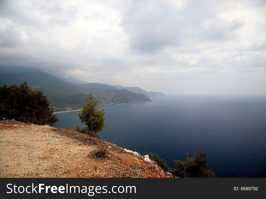 View to the sea from Taurus mountains. View to the sea from Taurus mountains