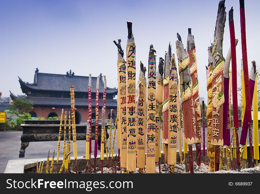 Chinese ancient architecture with the Buddhist