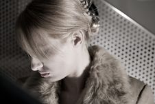 Portrait Of A Depressed Blond Girl Royalty Free Stock Images Portrait Of A Depressed Blond Girl Royalty Free Stock Images