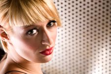 Portrait Of A Beautiful Blond Girl Royalty Free Stock Image Portrait Of A Beautiful Blond Girl Royalty Free Stock Image