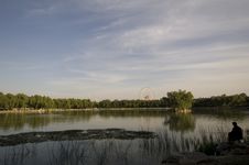 Angling In Park Royalty Free Stock Image Angling In Park Royalty Free Stock Image