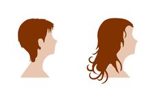 Two Head Silhouettes Stock Image