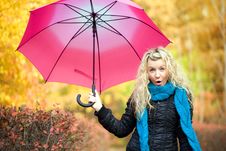 Young Woman In Autumn Stock Photos Young Woman In Autumn Stock Photos