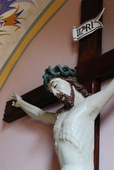 Jesus Christ On Cross. Royalty Free Stock Photo