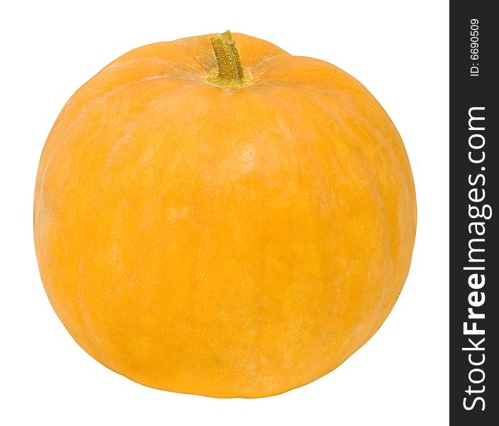 Nice orange pumpkin isolated over white with clipping path