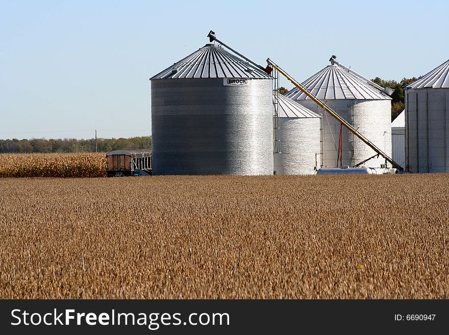 Image of country field and barn. Image of country field and barn