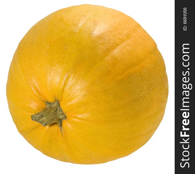 Nice big orange pumpkin isolated over white with clipping path