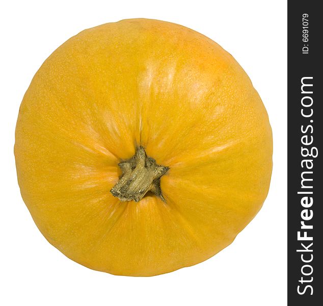 Nice big orange pumpkin isolated over white with clipping path