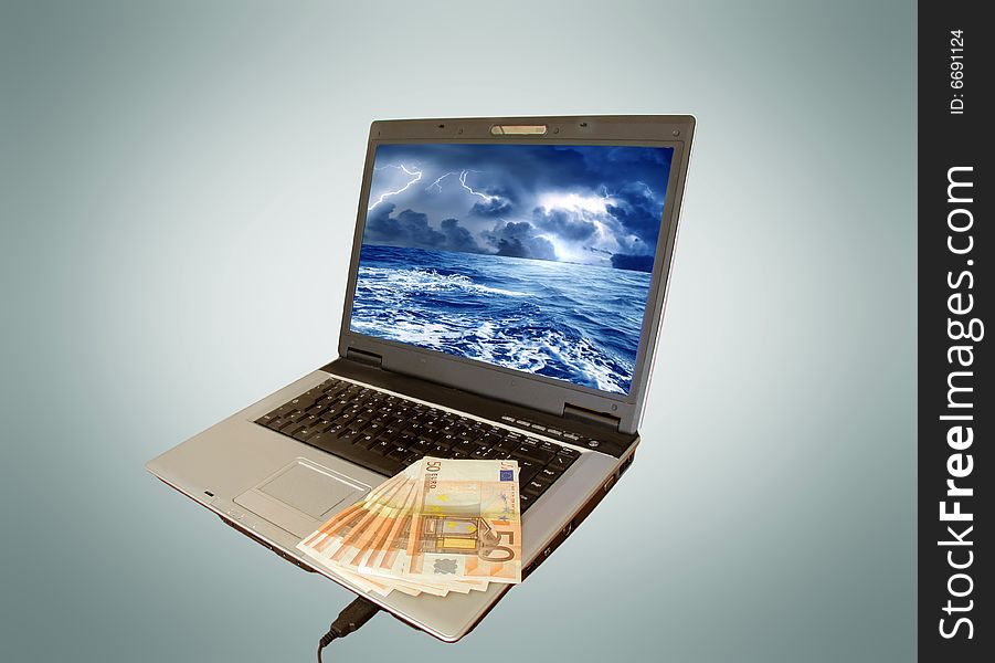 Laptop And Money