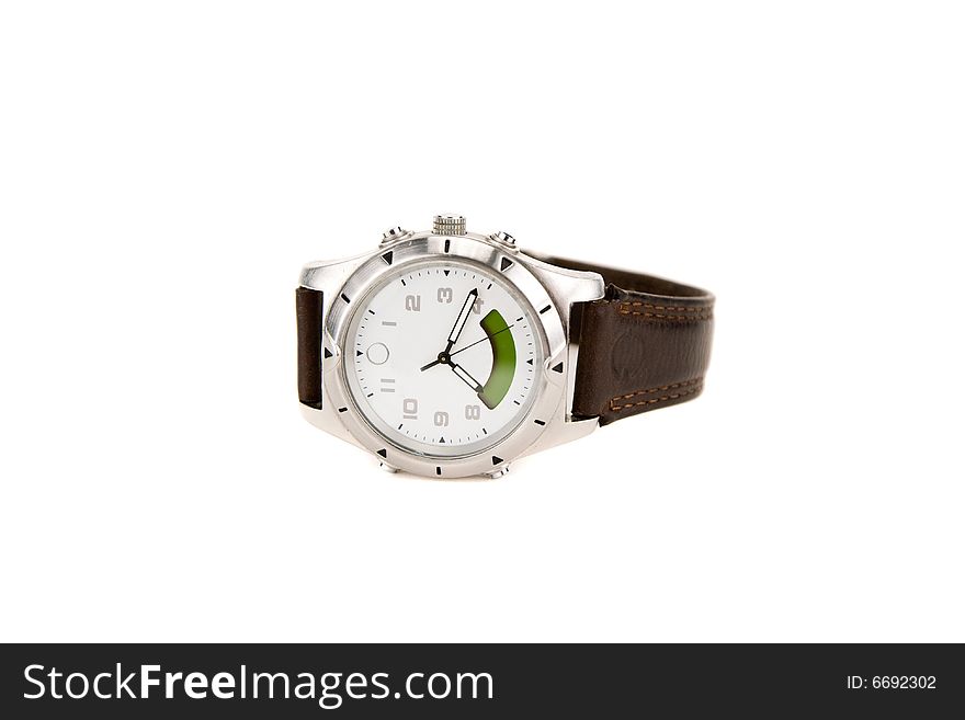 Wrist sports watch isolated on a white background