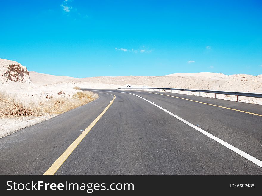 A Road In The Negev Desert