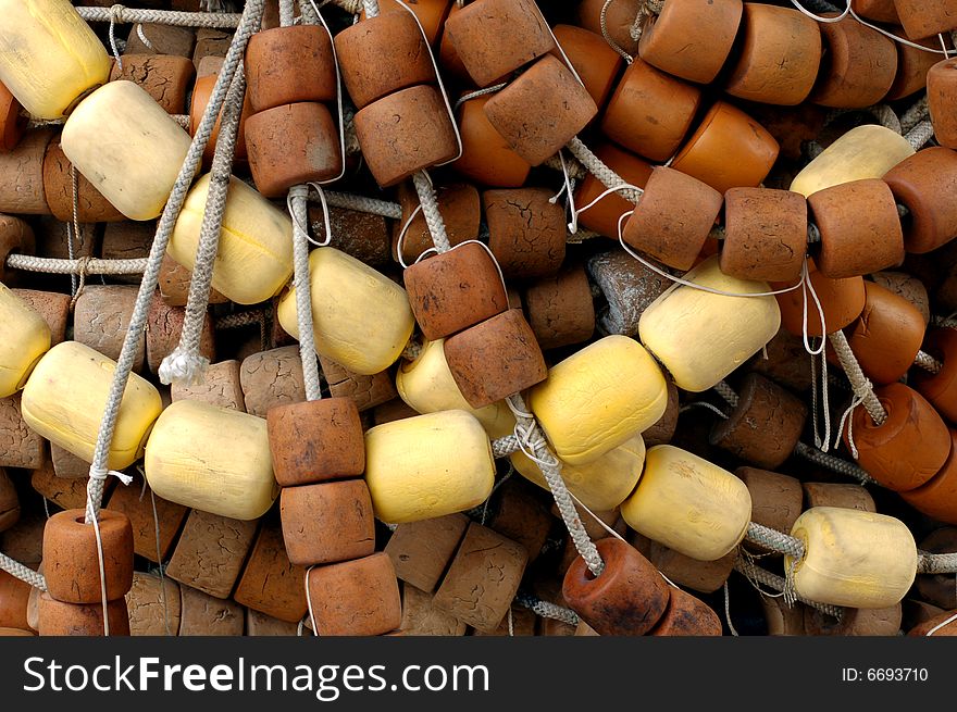 Detail of Buoys, texture, pattern